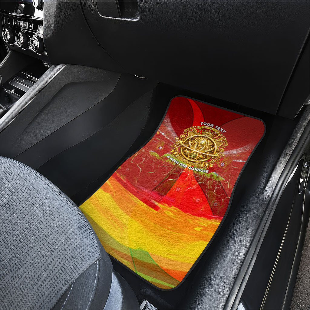Custom Portugal Football World Champions 2026 Car Mats Golden Shield Crown Crest Soccer Trophy