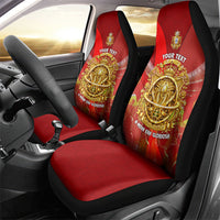 Custom Portugal Football World Champions 2026 Car Seat Cover Golden Shield Crown Crest Soccer Trophy