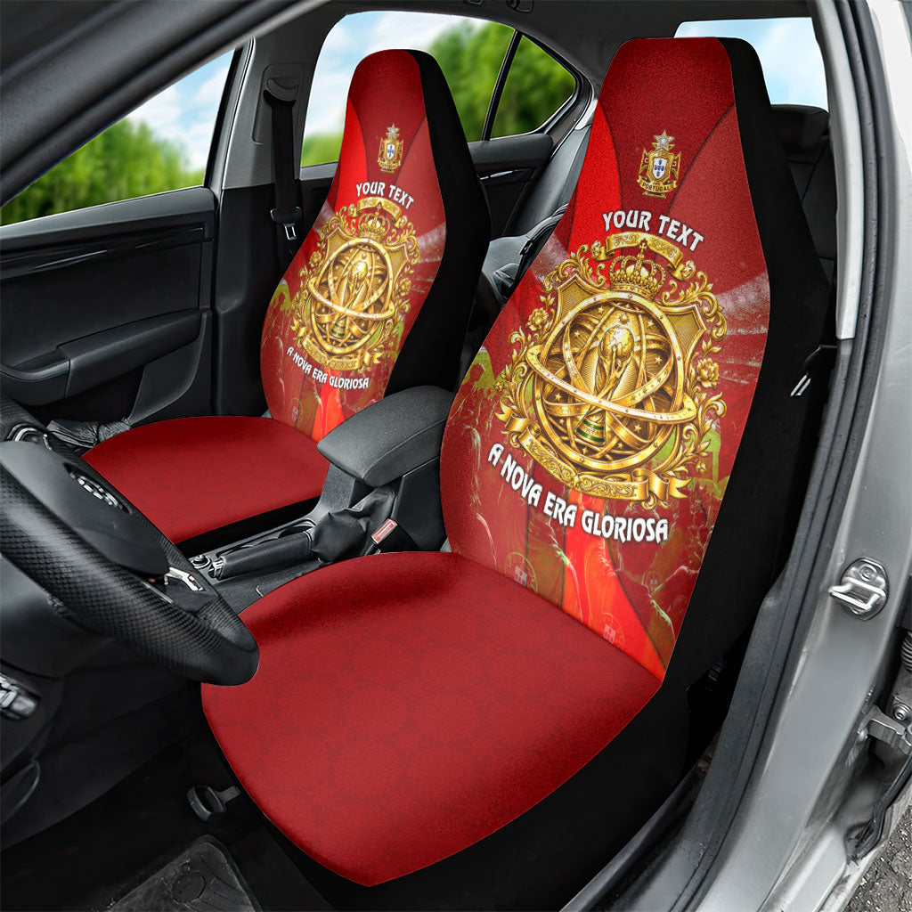 Custom Portugal Football World Champions 2026 Car Seat Cover Golden Shield Crown Crest Soccer Trophy