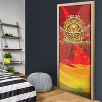 Custom Portugal Football World Champions 2026 Door Cover Golden Shield Crown Crest Soccer Trophy