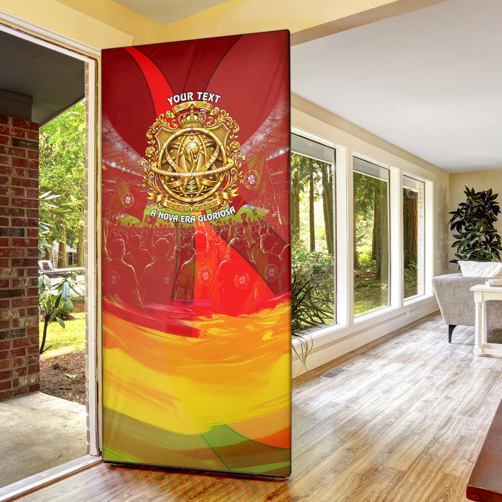 Custom Portugal Football World Champions 2026 Door Cover Golden Shield Crown Crest Soccer Trophy