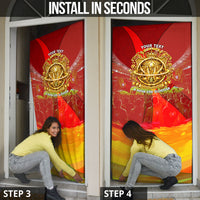 Custom Portugal Football World Champions 2026 Door Cover Golden Shield Crown Crest Soccer Trophy