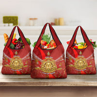 Custom Portugal Football World Champions 2026 Grocery Bag Golden Shield Crown Crest Soccer Trophy