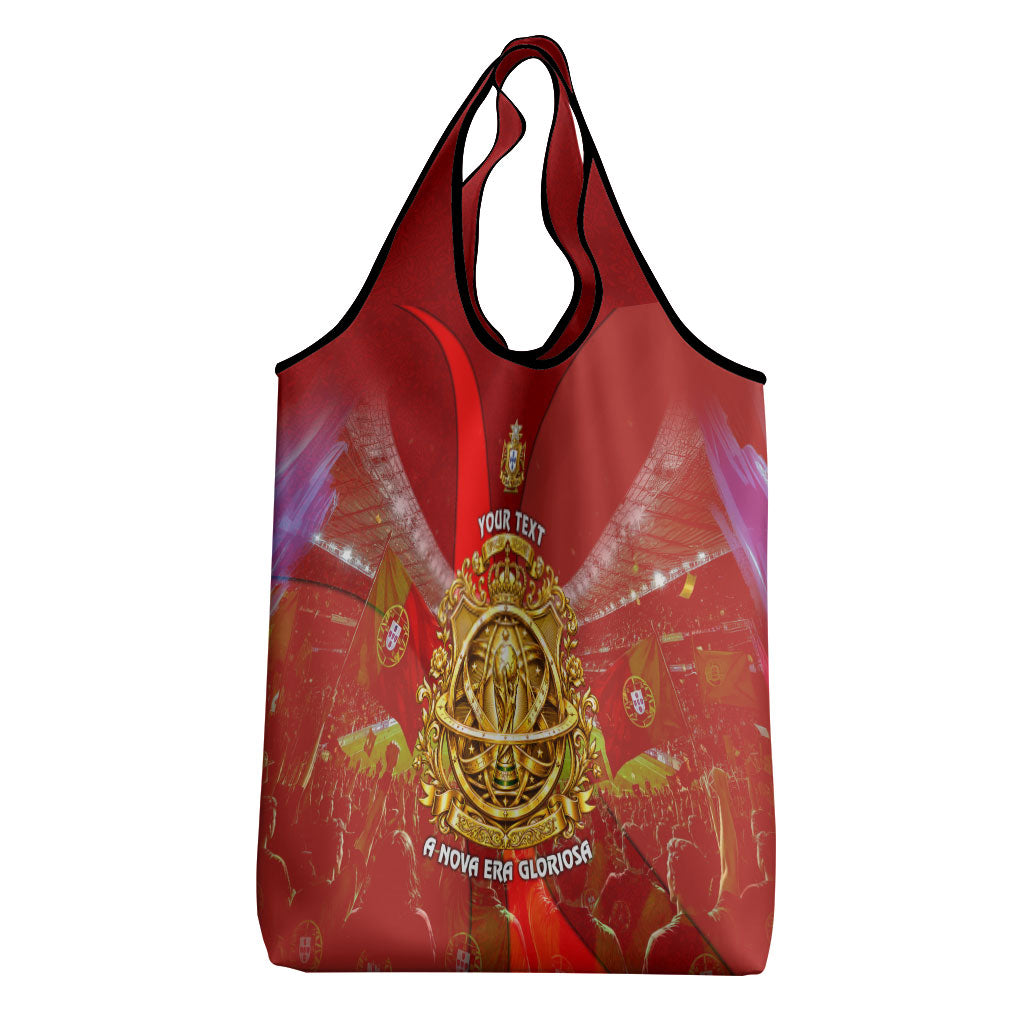 Custom Portugal Football World Champions 2026 Grocery Bag Golden Shield Crown Crest Soccer Trophy