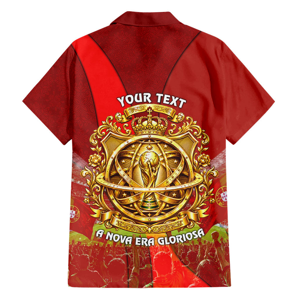 Custom Portugal Football World Champions 2026 Hawaiian Shirt Golden Shield Crown Crest Soccer Trophy