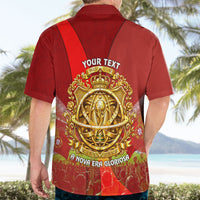 Custom Portugal Football World Champions 2026 Hawaiian Shirt Golden Shield Crown Crest Soccer Trophy