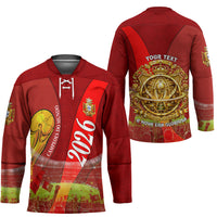 Custom Portugal Football World Champions 2026 Hockey Jersey Golden Shield Crown Crest Soccer Trophy