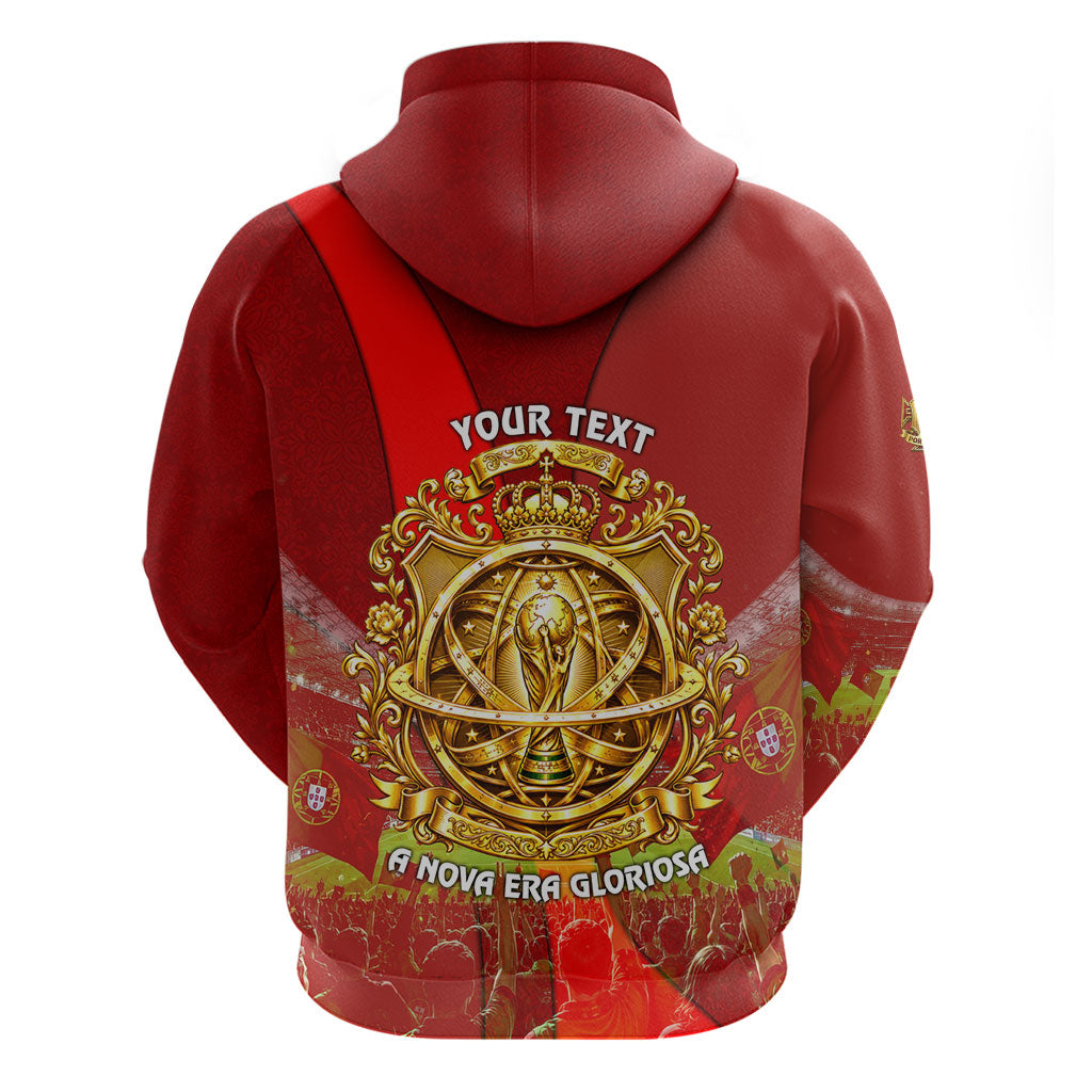 Custom Portugal Football World Champions 2026 Hoodie Golden Shield Crown Crest Soccer Trophy