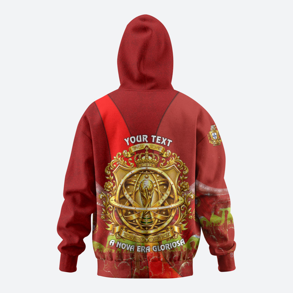Custom Portugal Football World Champions 2026 Hoodie Golden Shield Crown Crest Soccer Trophy