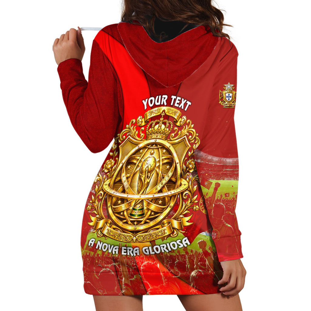 Custom Portugal Football World Champions 2026 Hoodie Dress Golden Shield Crown Crest Soccer Trophy