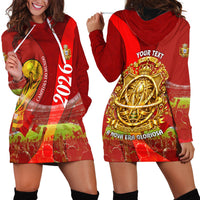 Custom Portugal Football World Champions 2026 Hoodie Dress Golden Shield Crown Crest Soccer Trophy