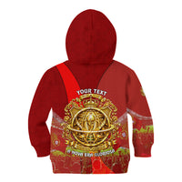 Custom Portugal Football World Champions 2026 Kid Hoodie Golden Shield Crown Crest Soccer Trophy