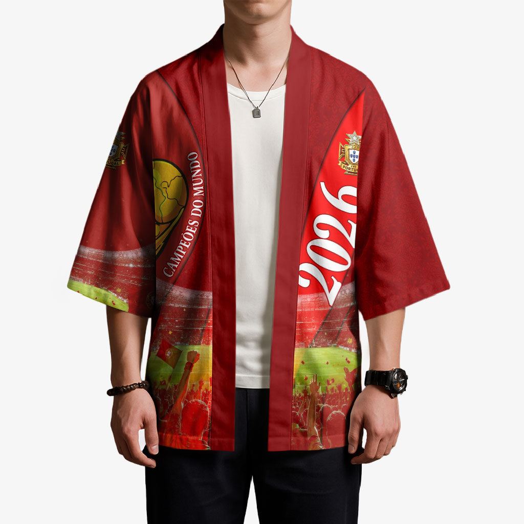 Custom Portugal Football World Champions 2026 Kimono Golden Shield Crown Crest Soccer Trophy