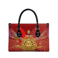 Custom Portugal Football World Champions 2026 Leather Bag Golden Shield Crown Crest Soccer Trophy