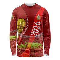 Custom Portugal Football World Champions 2026 Long Sleeve Shirt Golden Shield Crown Crest Soccer Trophy