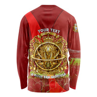 Custom Portugal Football World Champions 2026 Long Sleeve Shirt Golden Shield Crown Crest Soccer Trophy