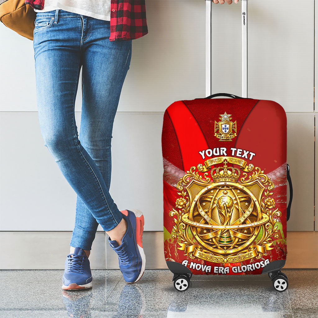 Custom Portugal Football World Champions 2026 Luggage Cover Golden Shield Crown Crest Soccer Trophy