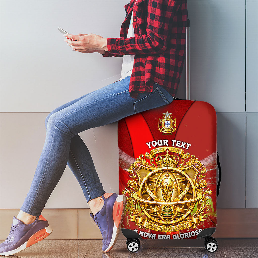 Custom Portugal Football World Champions 2026 Luggage Cover Golden Shield Crown Crest Soccer Trophy