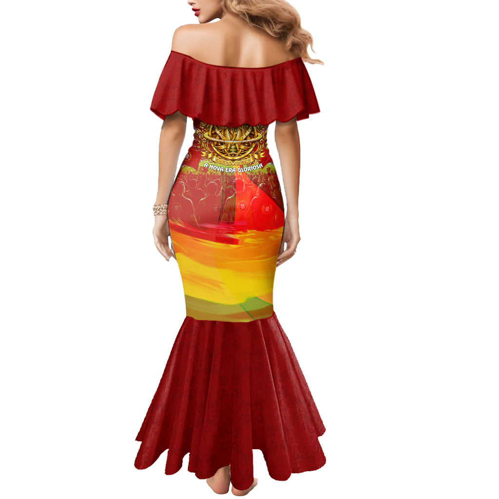 Custom Portugal Football World Champions 2026 Mermaid Dress Golden Shield Crown Crest Soccer Trophy