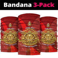 Custom Portugal Football World Champions 2026 Neck Gaiter Golden Shield Crown Crest Soccer Trophy