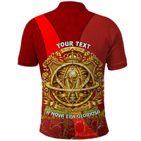 Custom Portugal Football World Champions 2026 Polo Shirt Golden Shield Crown Crest Soccer Trophy