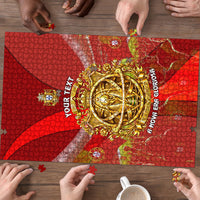 Custom Portugal Football World Champions 2026 Puzzle Golden Shield Crown Crest Soccer Trophy