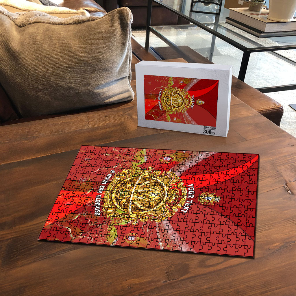 Custom Portugal Football World Champions 2026 Puzzle Golden Shield Crown Crest Soccer Trophy