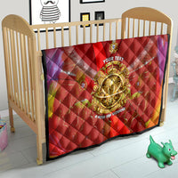 Custom Portugal Football World Champions 2026 Quilt Golden Shield Crown Crest Soccer Trophy
