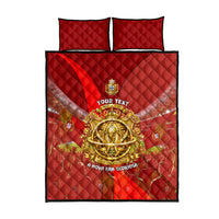 Custom Portugal Football World Champions 2026 Quilt Bed Set Golden Shield Crown Crest Soccer Trophy