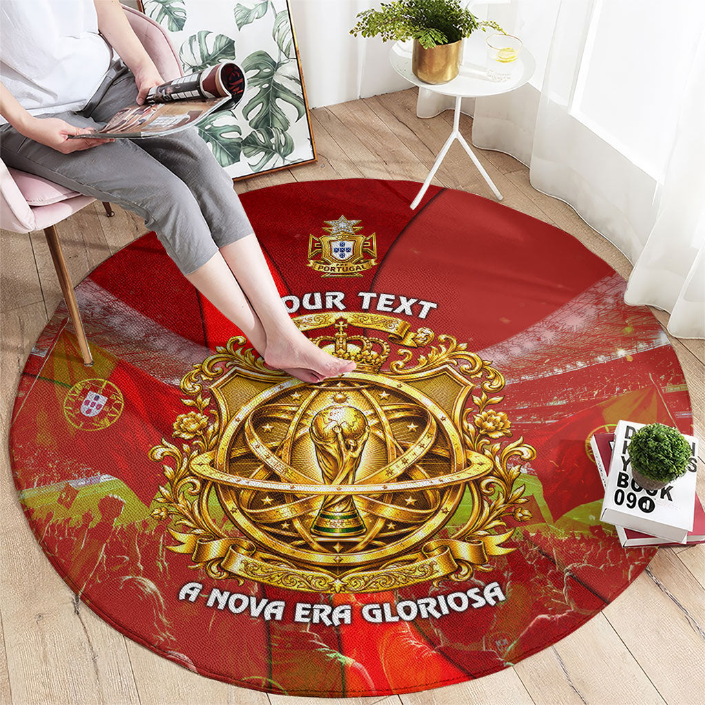 Custom Portugal Football World Champions 2026 Round Carpet Golden Shield Crown Crest Soccer Trophy