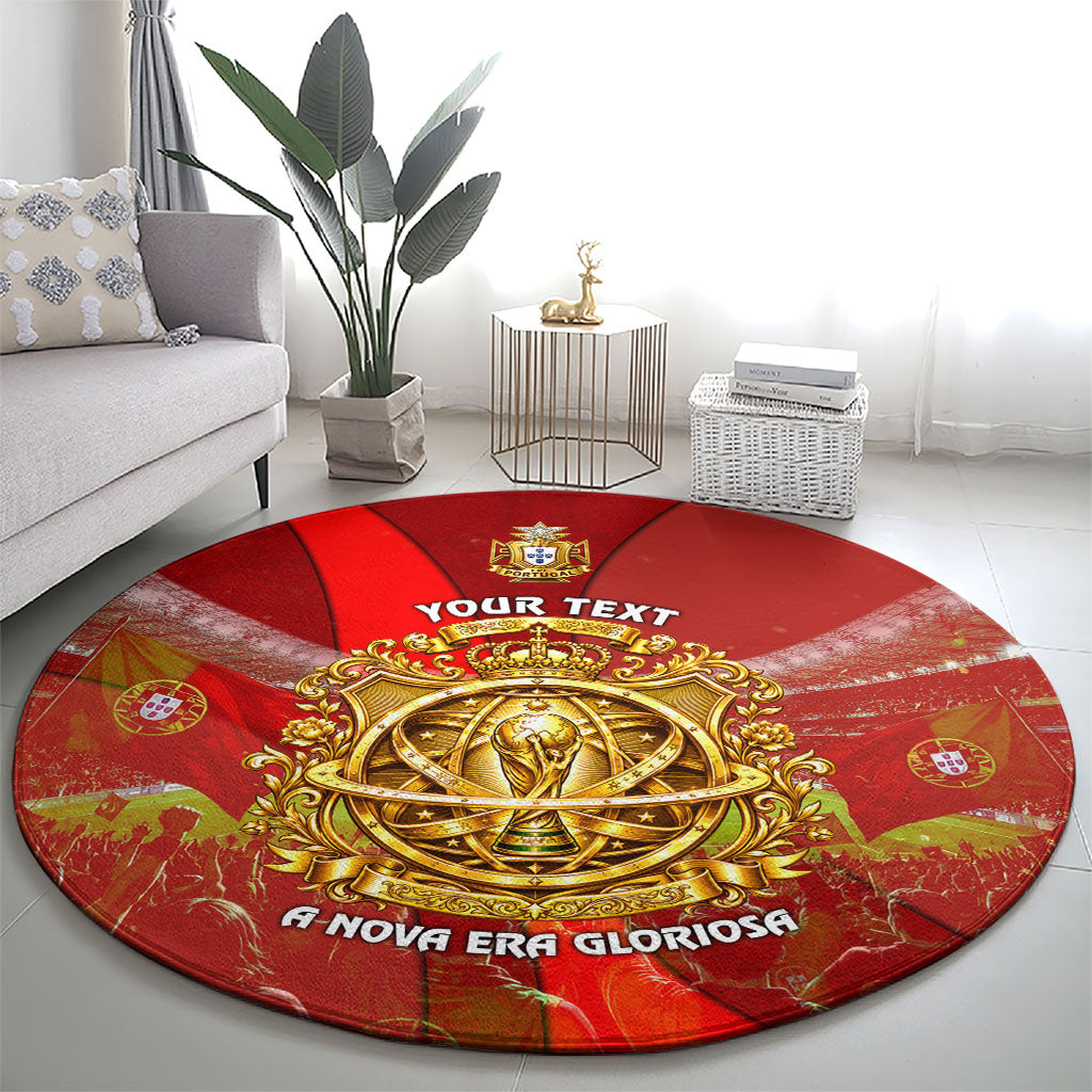 Custom Portugal Football World Champions 2026 Round Carpet Golden Shield Crown Crest Soccer Trophy