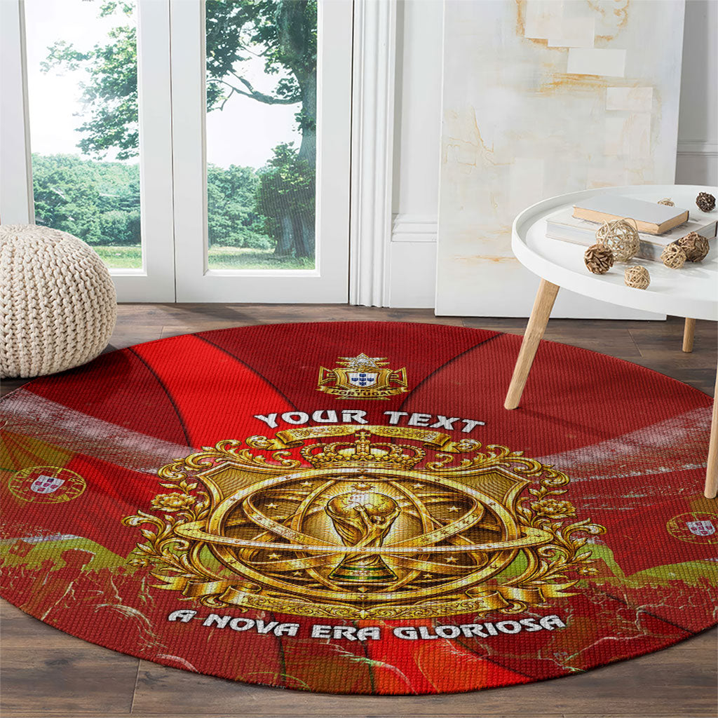 Custom Portugal Football World Champions 2026 Round Carpet Golden Shield Crown Crest Soccer Trophy