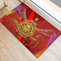 Custom Portugal Football World Champions 2026 Rubber Doormat Golden Shield Crown Crest Soccer Trophy
