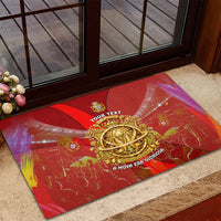 Custom Portugal Football World Champions 2026 Rubber Doormat Golden Shield Crown Crest Soccer Trophy