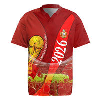 Custom Portugal Football World Champions 2026 Rugby Jersey Golden Shield Crown Crest Soccer Trophy