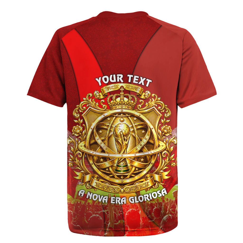 Custom Portugal Football World Champions 2026 Rugby Jersey Golden Shield Crown Crest Soccer Trophy