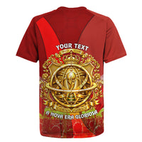 Custom Portugal Football World Champions 2026 Rugby Jersey Golden Shield Crown Crest Soccer Trophy