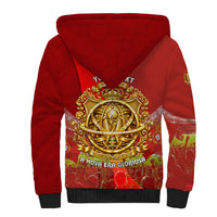 Custom Portugal Football World Champions 2026 Sherpa Hoodie Golden Shield Crown Crest Soccer Trophy