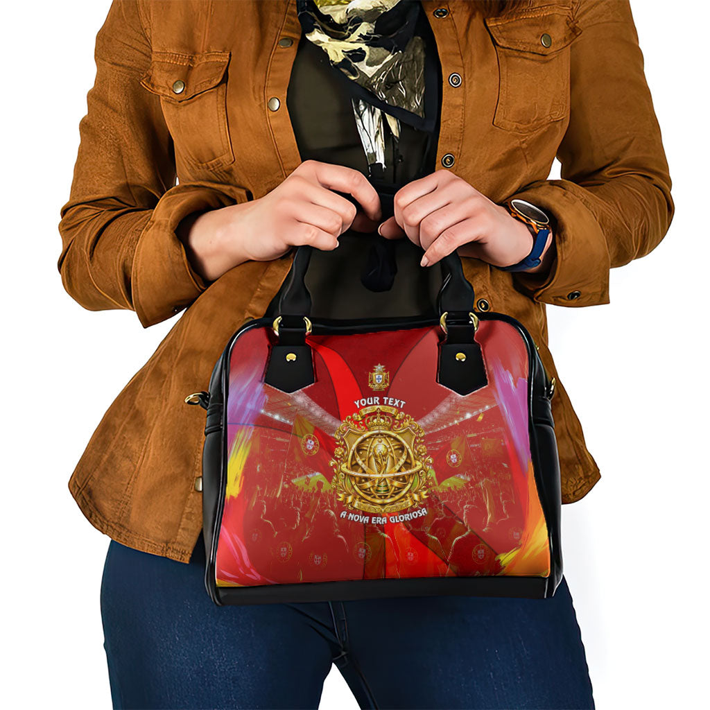 Custom Portugal Football World Champions 2026 Shoulder Handbag Golden Shield Crown Crest Soccer Trophy