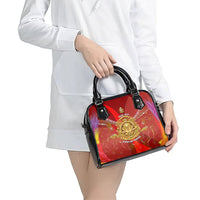 Custom Portugal Football World Champions 2026 Shoulder Handbag Golden Shield Crown Crest Soccer Trophy