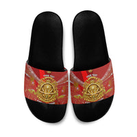 Custom Portugal Football World Champions 2026 Slide Sandals Golden Shield Crown Crest Soccer Trophy