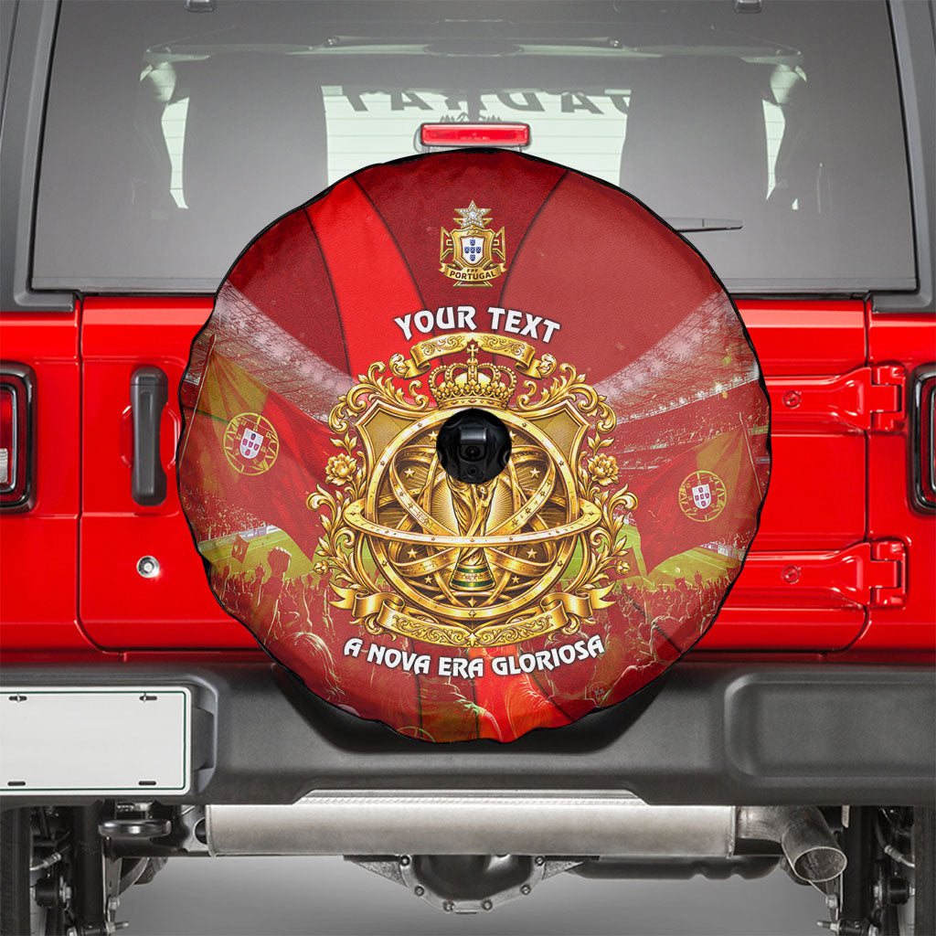 Custom Portugal Football World Champions 2026 Spare Tire Cover Golden Shield Crown Crest Soccer Trophy