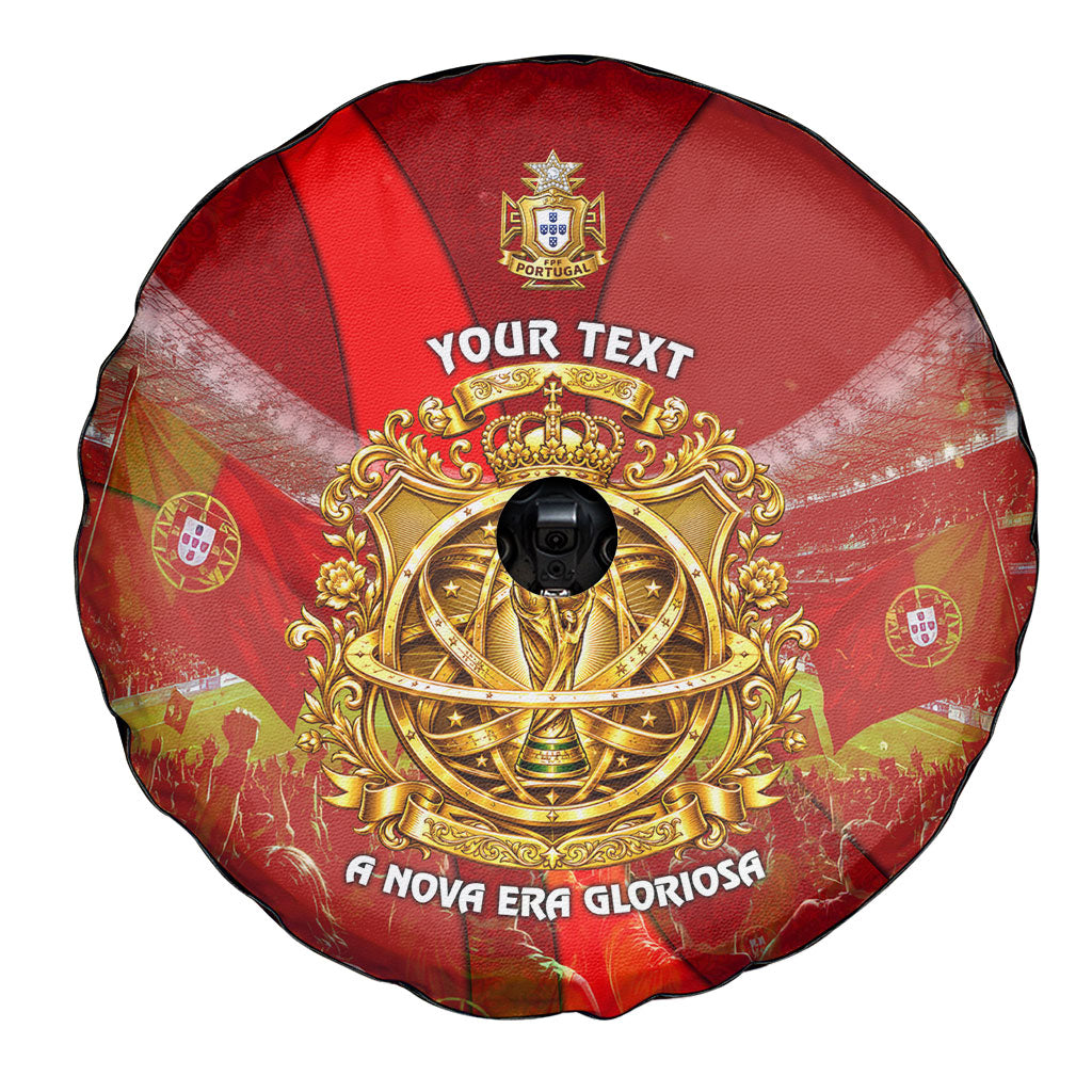Custom Portugal Football World Champions 2026 Spare Tire Cover Golden Shield Crown Crest Soccer Trophy
