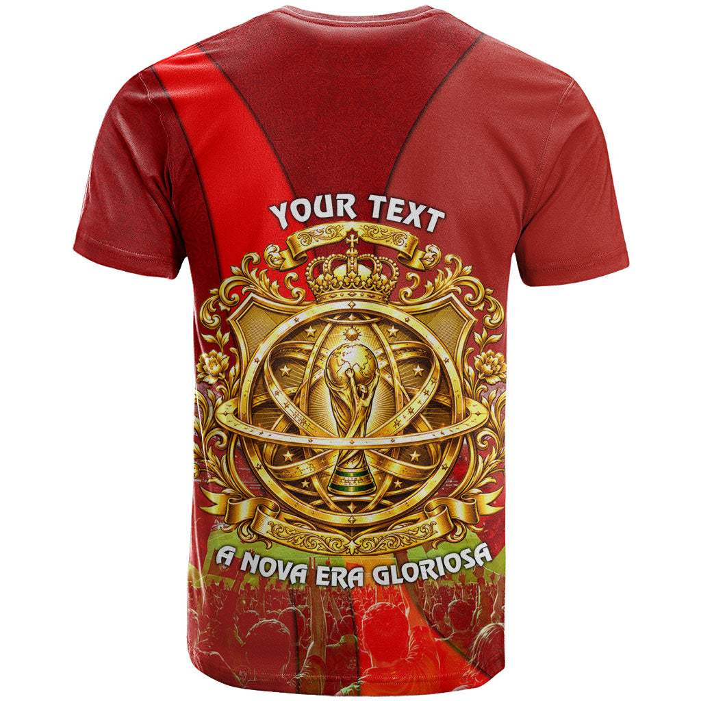 Custom Portugal Football World Champions 2026 T Shirt Golden Shield Crown Crest Soccer Trophy