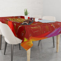 Custom Portugal Football World Champions 2026 Tablecloth Golden Shield Crown Crest Soccer Trophy