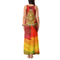 Custom Portugal Football World Champions 2026 Tank Maxi Dress Golden Shield Crown Crest Soccer Trophy