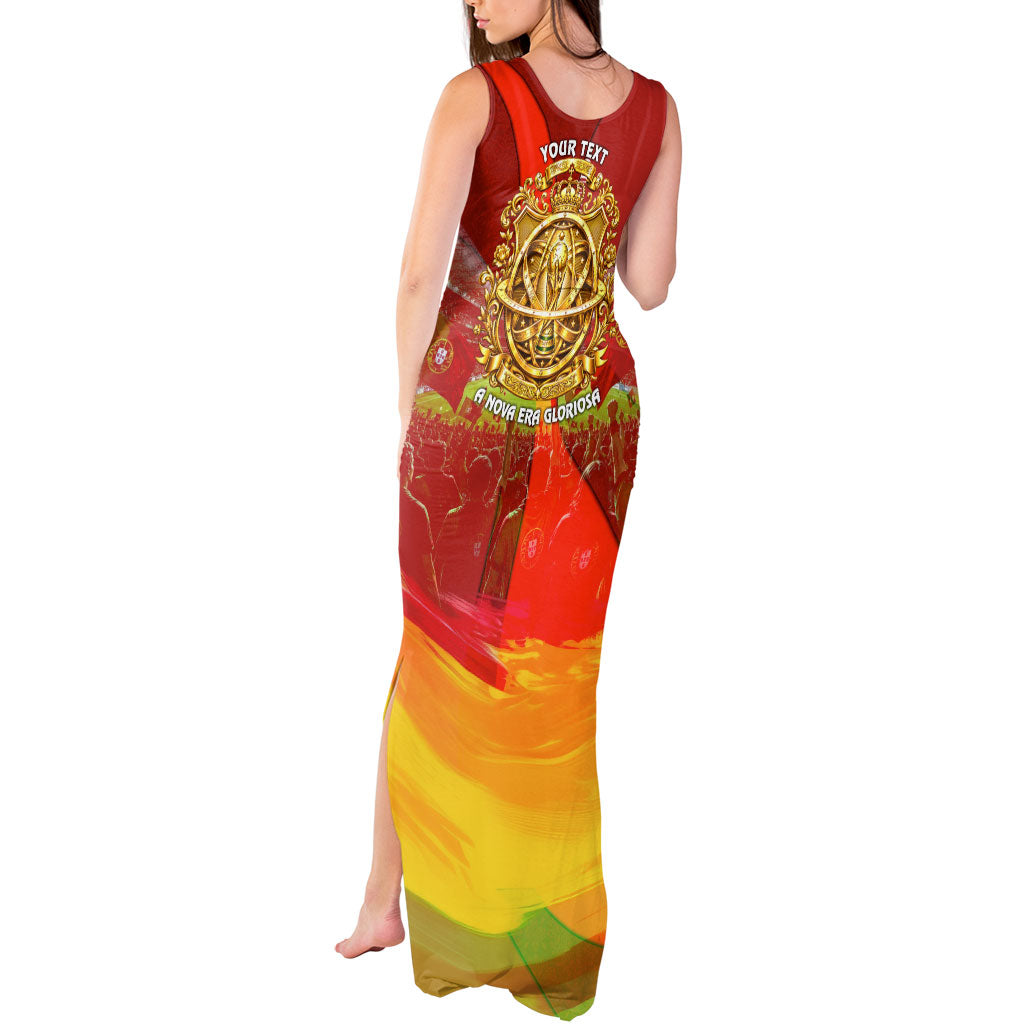 Custom Portugal Football World Champions 2026 Tank Maxi Dress Golden Shield Crown Crest Soccer Trophy