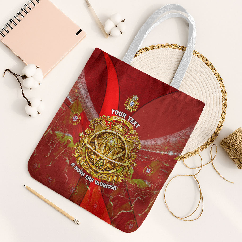 Custom Portugal Football World Champions 2026 Tote Bag Golden Shield Crown Crest Soccer Trophy