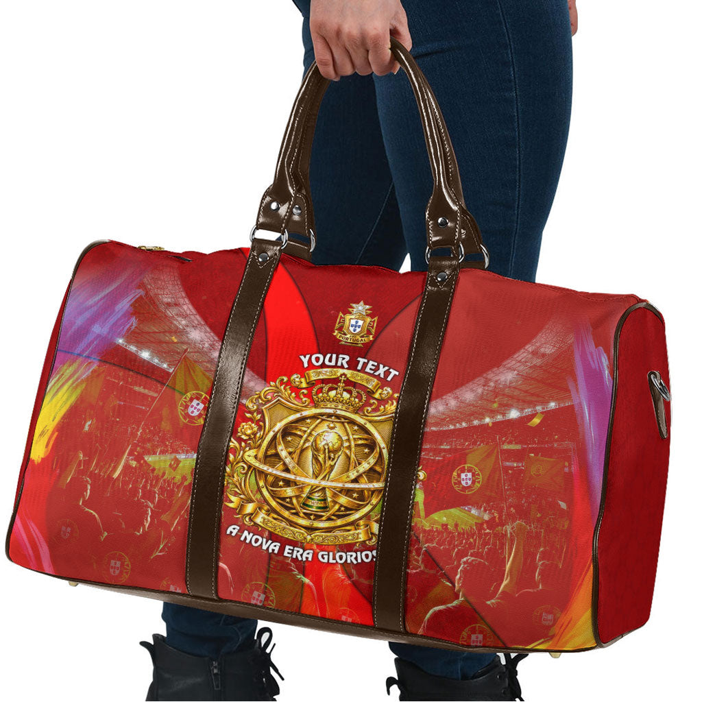 Custom Portugal Football World Champions 2026 Travel Bag Golden Shield Crown Crest Soccer Trophy