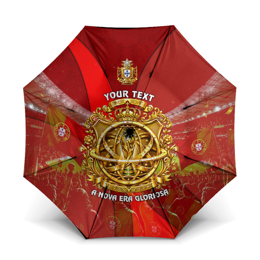 Custom Portugal Football World Champions 2026 Umbrella Golden Shield Crown Crest Soccer Trophy